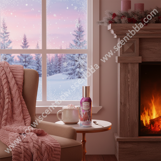Strawberry Snowflakes Room Spray - Cozy Holiday Background