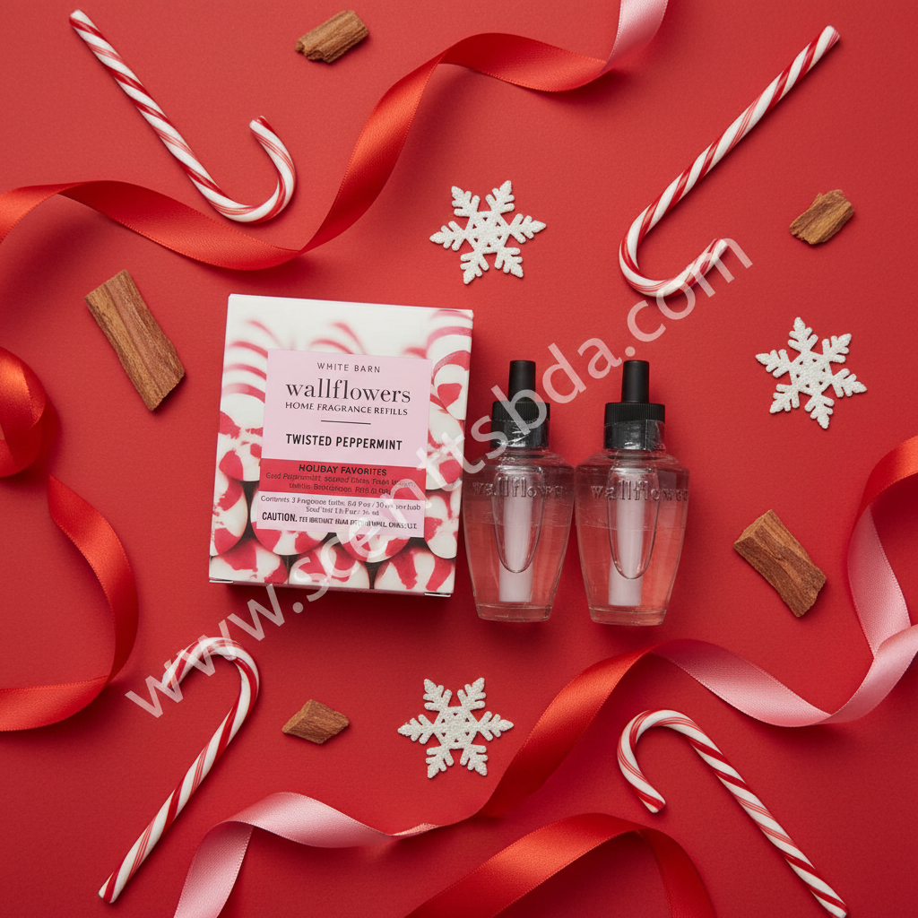 Twisted Peppermint – Red Festive Background