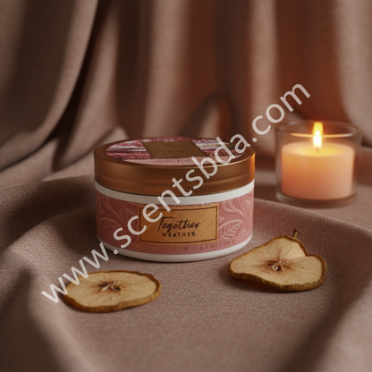 Together Weather Whipped Body Butter – Cashmere & Candlelight Background