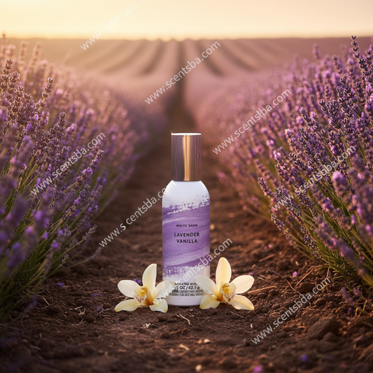 Lavender Vanilla Room Spray - Lavender Fields Background