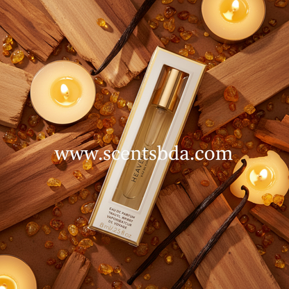 Heavenly Travel Size Perfume – Sandalwood & Vanilla Background