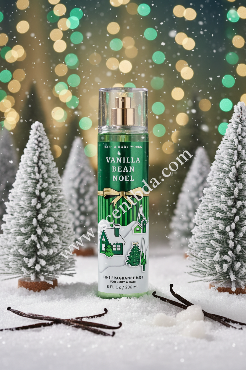 Vanilla Bean Noel Fine Fragrance Mist – Magical Snowy Winter Night Background