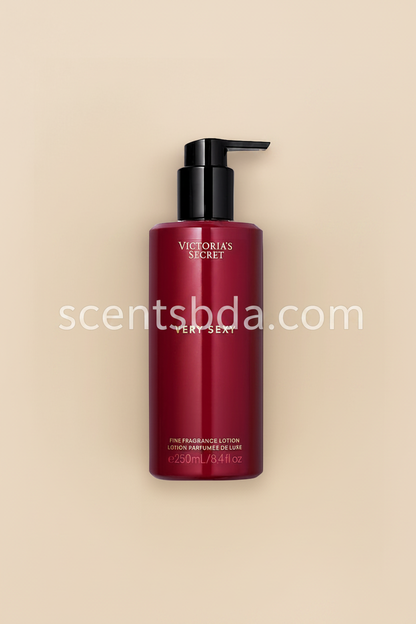 Very Sexy Fine Fragrance Lotion with cream/beige background and white watermark