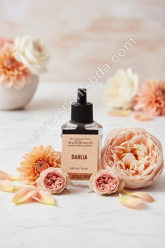 Dahlia Wallflower Refill - Marble & Petals Background