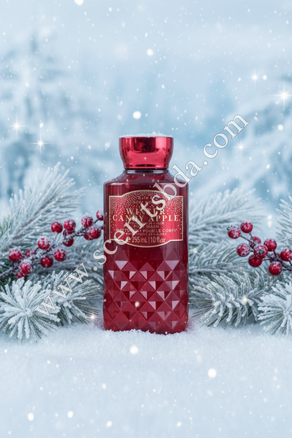 Winter Candy Apple Body Wash – Winter Wonderland Background