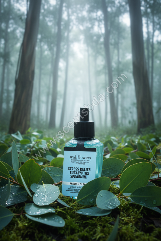 Stress Relief Eucalyptus Spearmint Wallflower Refill - Eucalyptus Forest Background