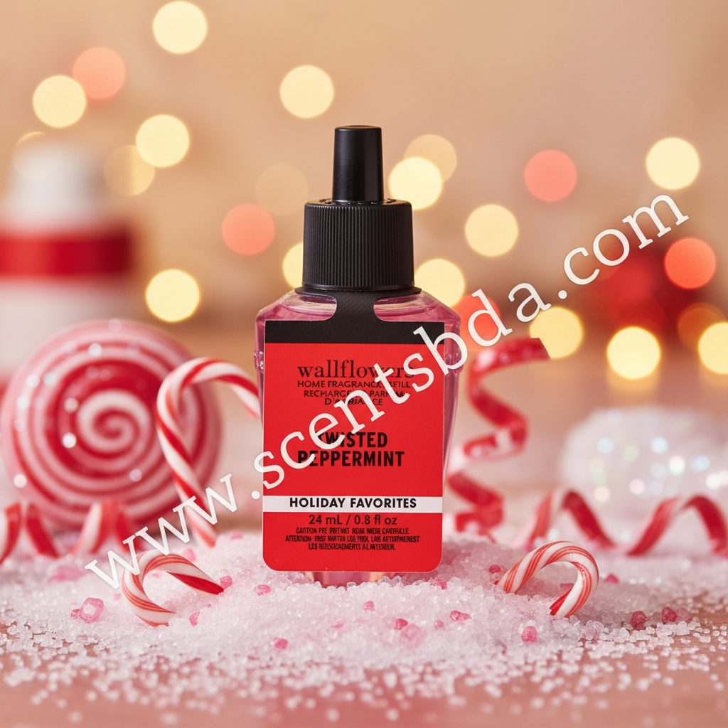 Twisted Peppermint Wallflower – Sweet Sugar & Candy Cane Background