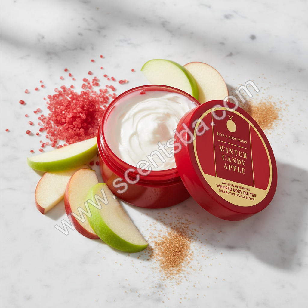 Winter Candy Apple Whipped Body Butter – Marble Background