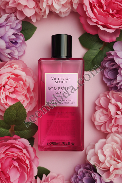 Bombshell Passion Fine Fragrance Mist - Floral Background