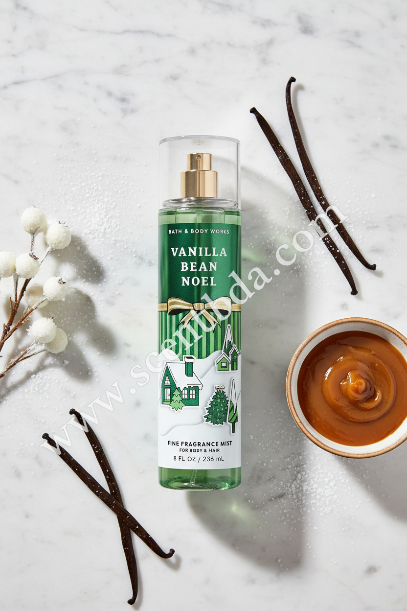 Vanilla Bean Noel Fine Fragrance Mist – Marble & Sugar Editorial Background