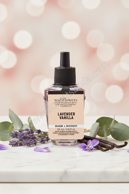 Lavender Vanilla Wallflower Refill - Marble Spa Background