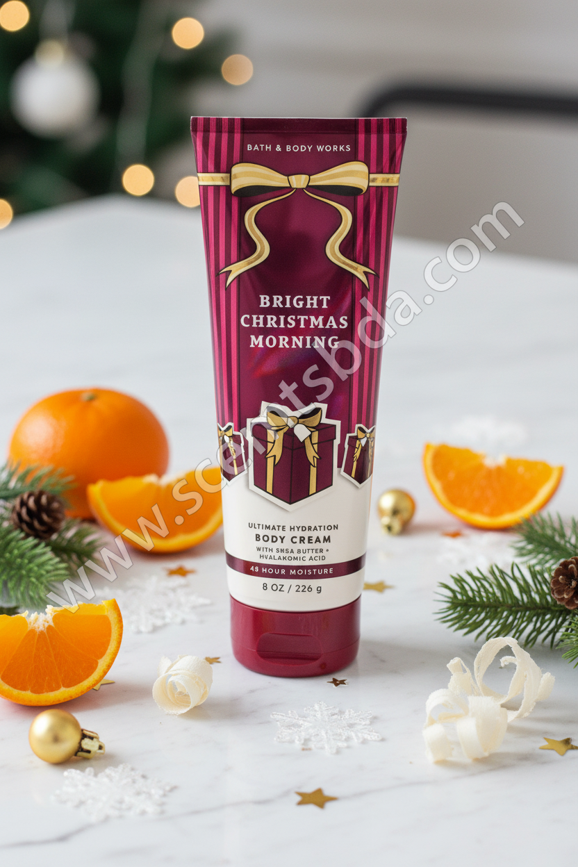 Bright Christmas Morning Body Cream – Marble Background