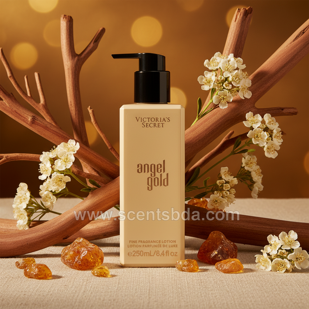 Angel Gold Lotion - Sandalwood Amber with www.scentsbda.com watermark