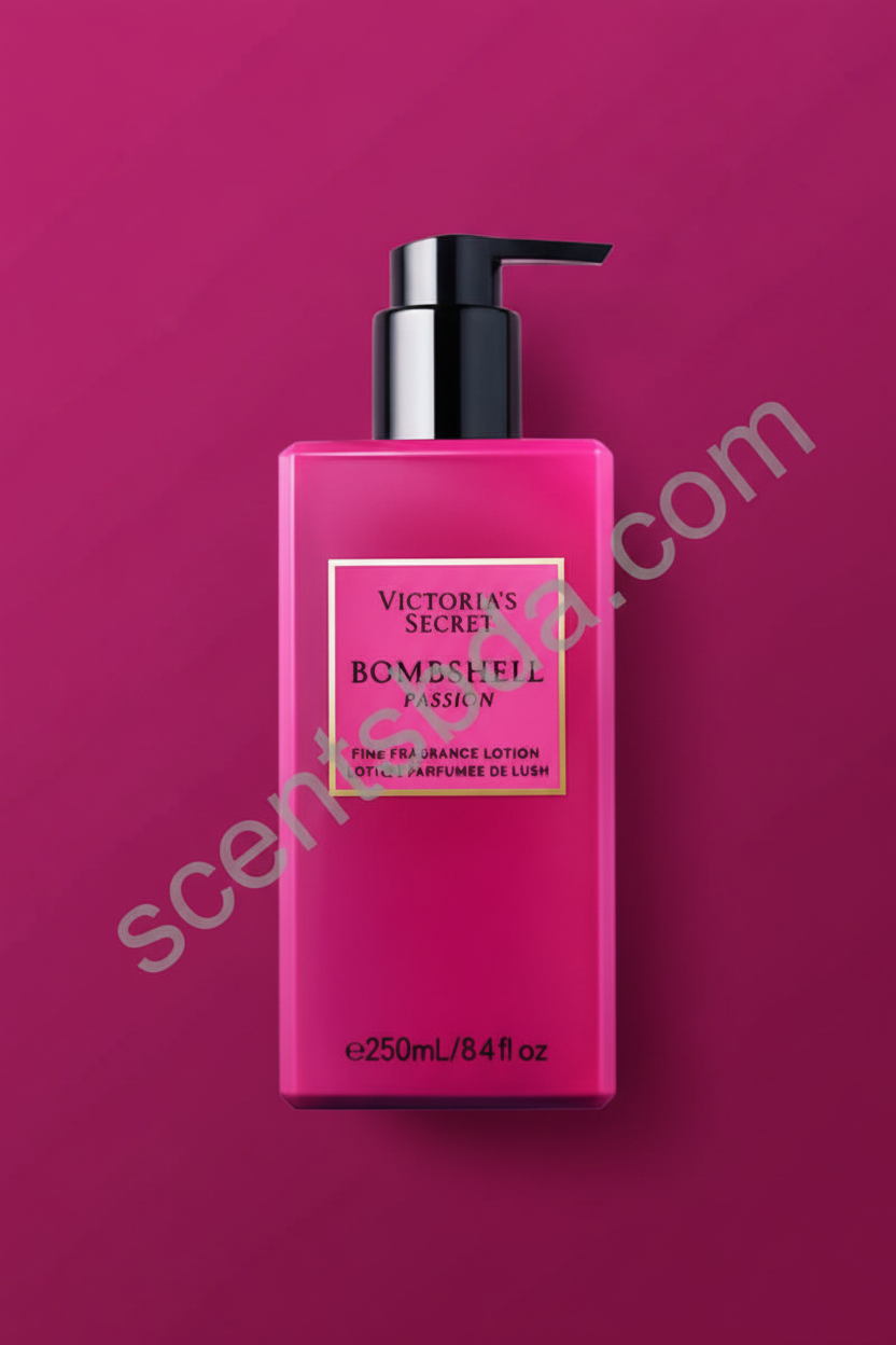 Bombshell Passion Body Lotion - Fuchsia Background