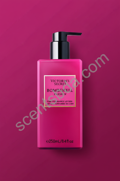 Bombshell Passion Body Lotion - Fuchsia Background