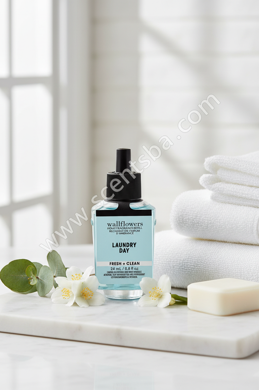 Laundry Day Wallflower Refill - Marble & Cotton Background