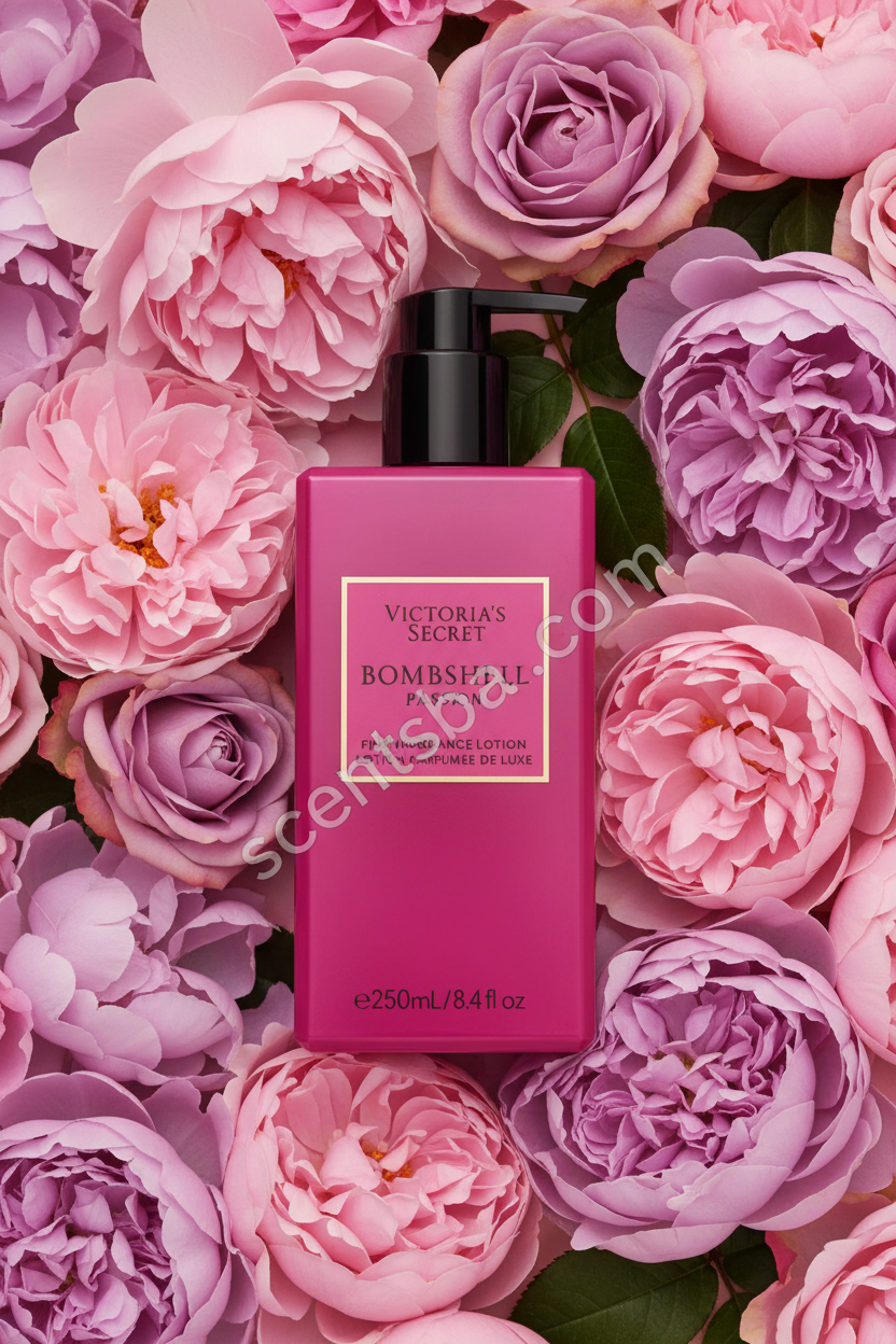 Bombshell Passion Body Lotion - Floral Background