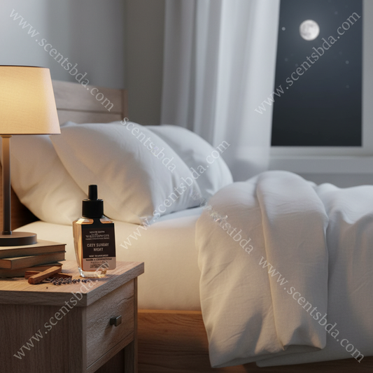 Cozy Sunday Night Wallflower Refill - Moonlit Bedroom Background