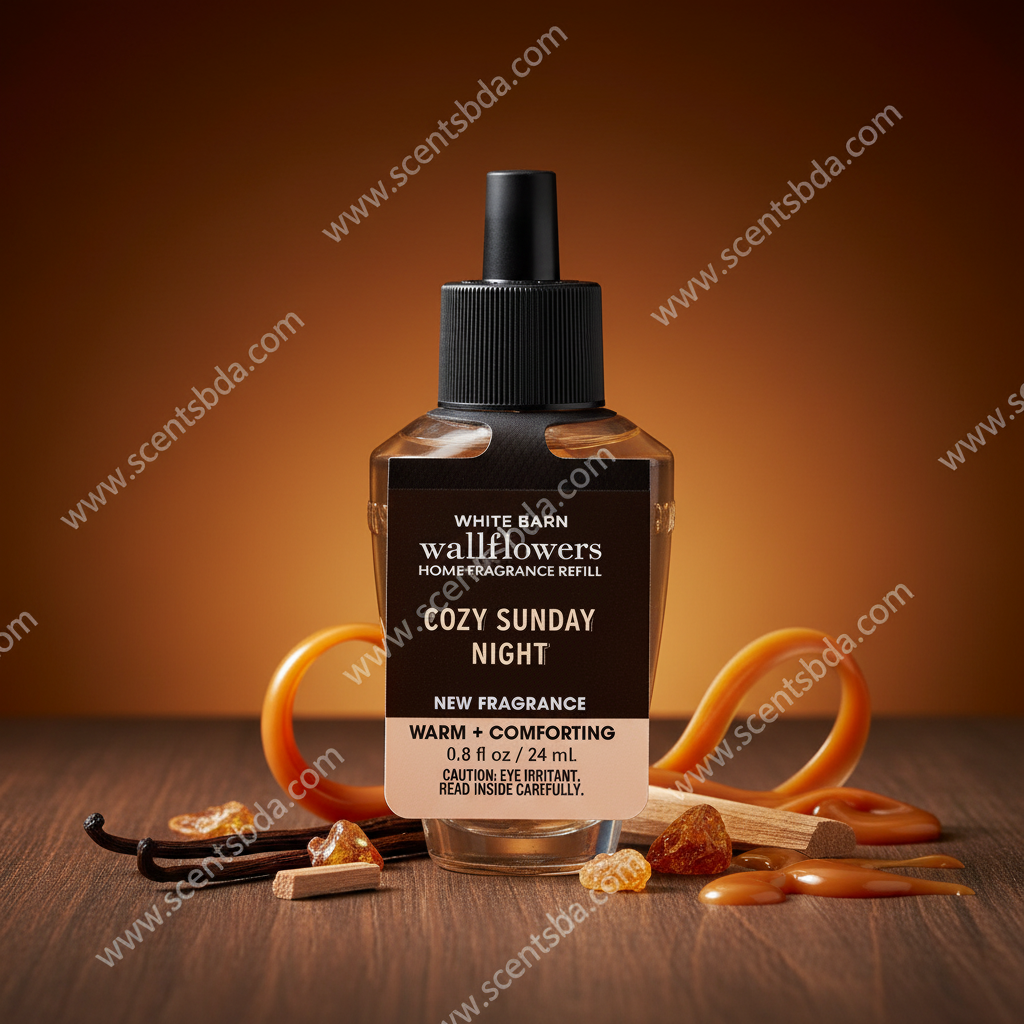 Cozy Sunday Night Wallflower Refill - Amber Walnut Background
