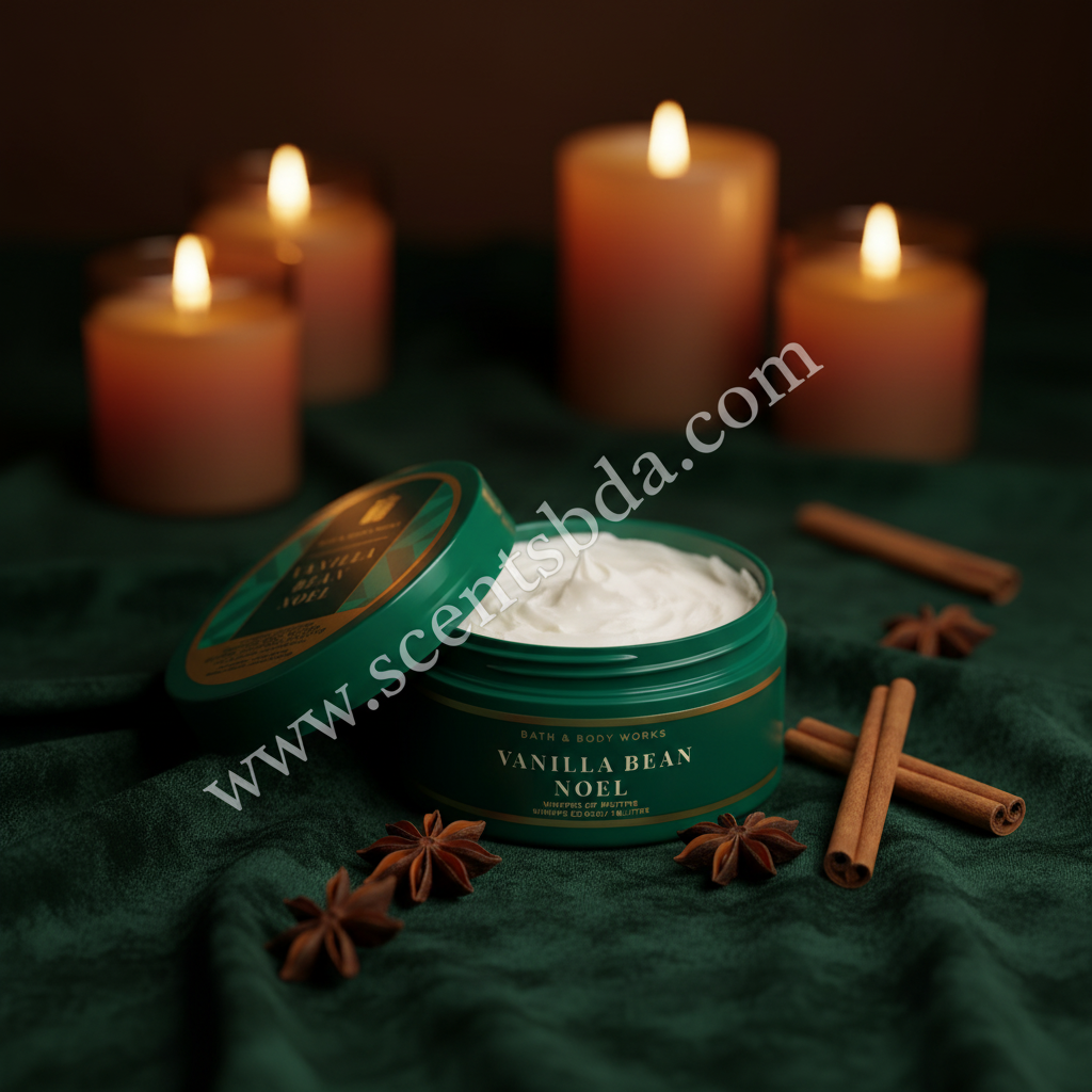 Vanilla Bean Noel Whipped Body Butter – Dark Velvet Background