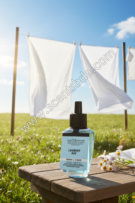 Laundry Day Wallflower Refill - Sunlit Clothesline Background