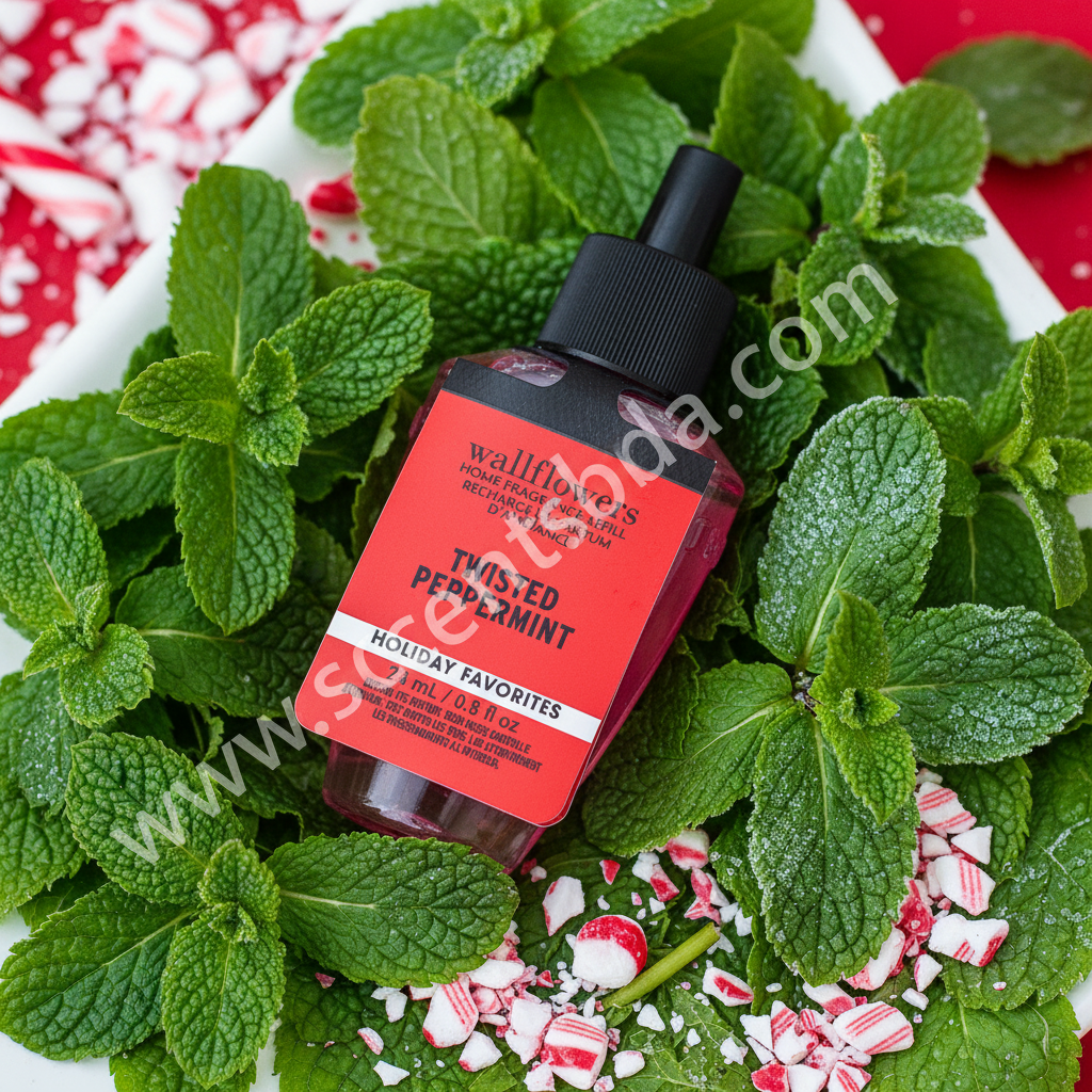 Twisted Peppermint Wallflower – Cool Peppermint & Spearmint Background