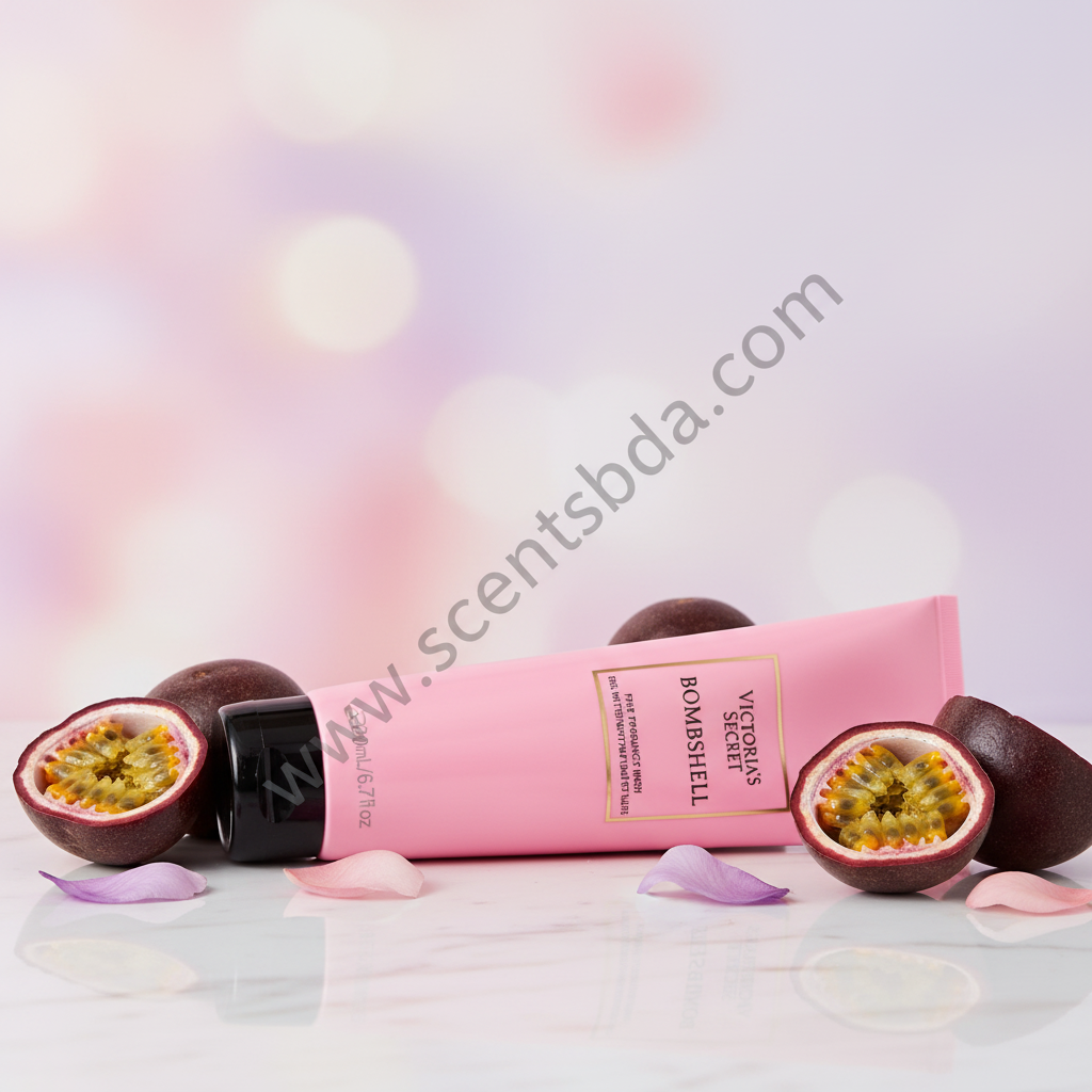 Bombshell Fragrance Wash - Passion Fruit Dream with www.scentsbda.com watermark