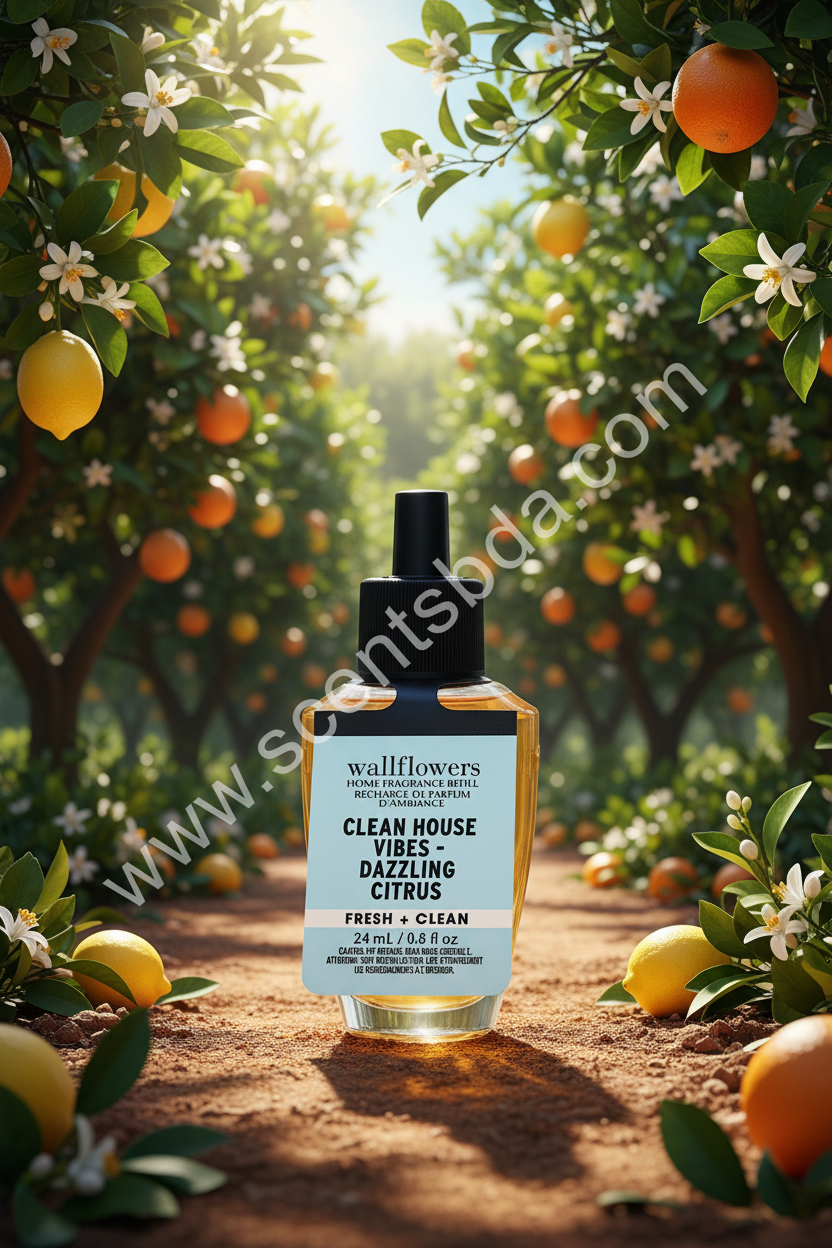 Clean House Vibes Dazzling Citrus Wallflower Refill - Citrus Grove Background