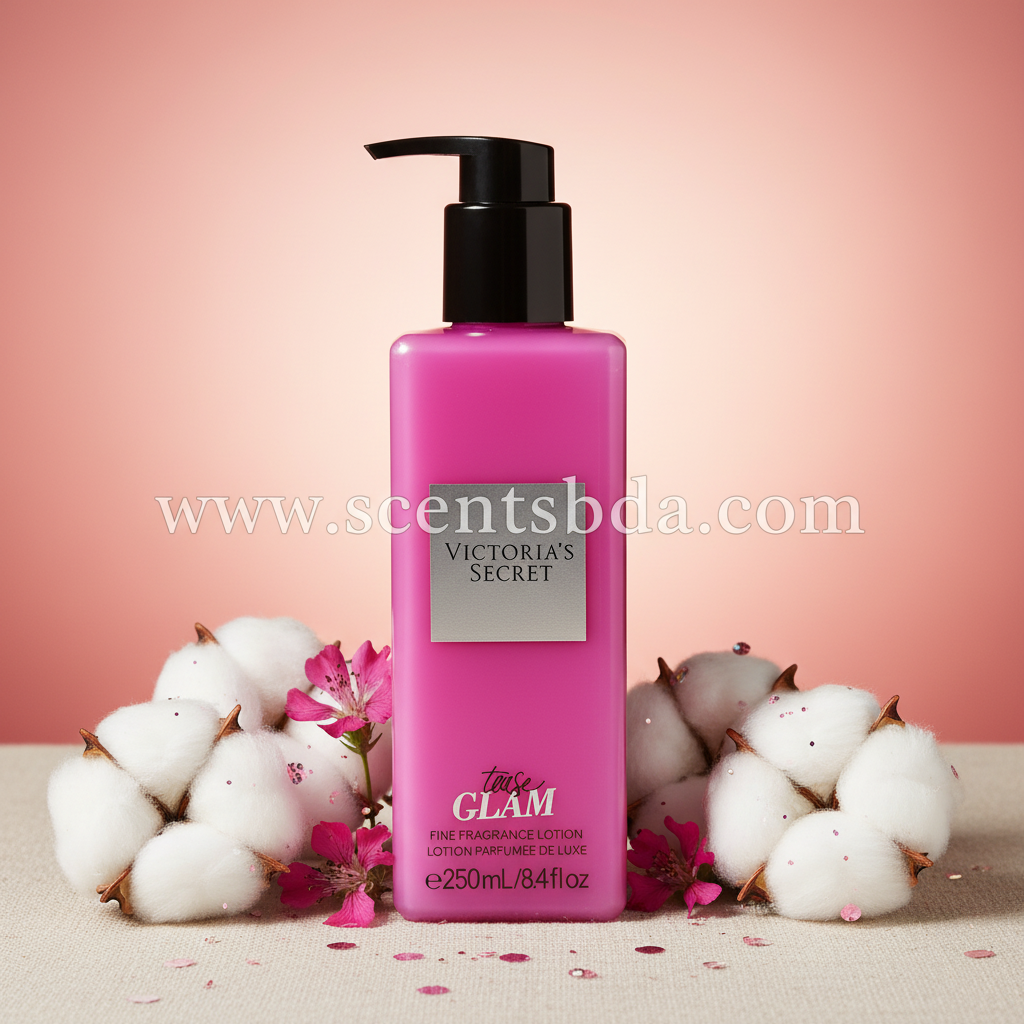 Tease Glam Fine Fragrance Lotion - Musk & Fuchsia with www.scentsbda.com watermark