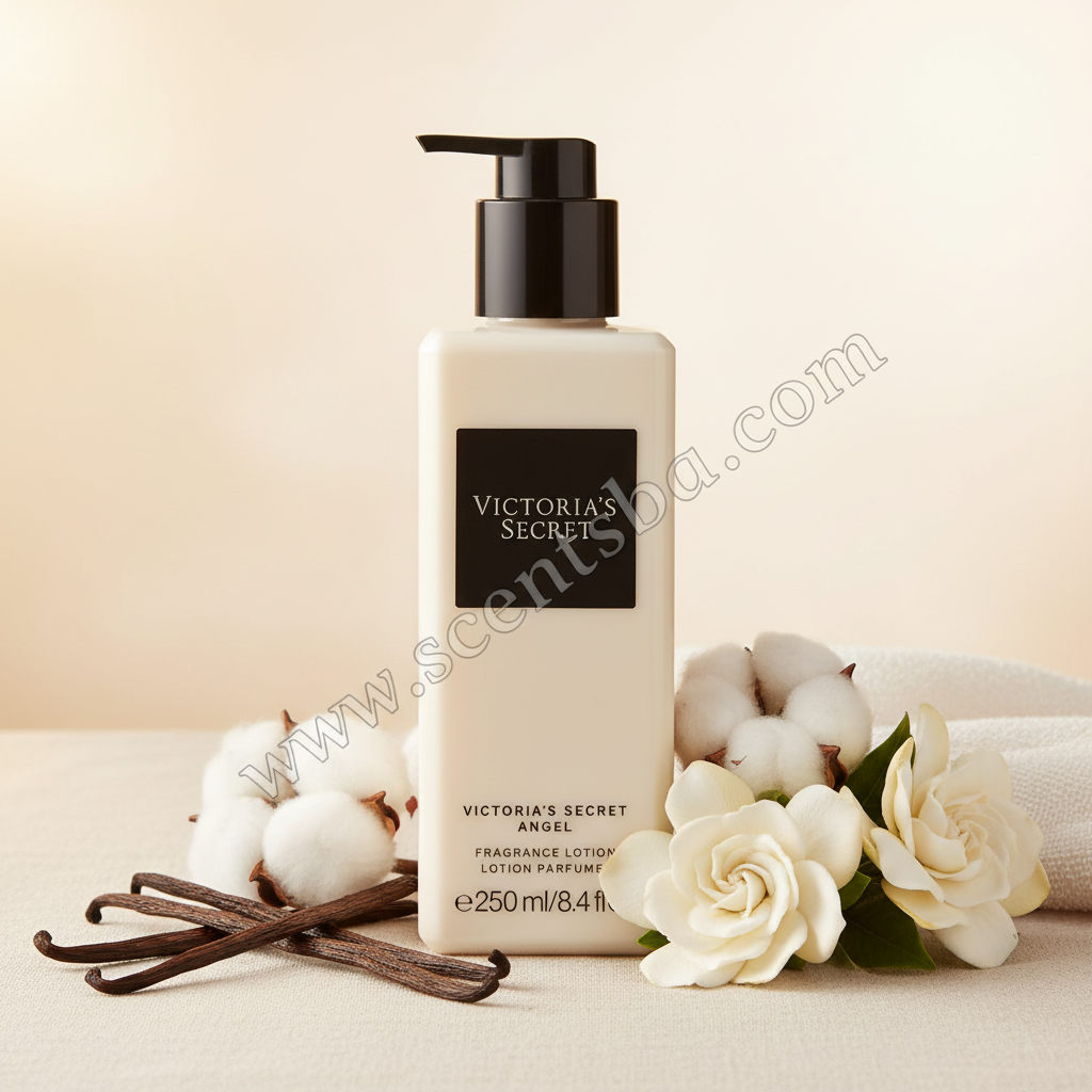 Angel Fragrance Lotion - Vanilla & Gardenia with www.scentsbda.com watermark