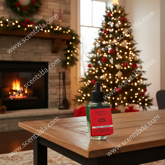 Fresh Balsam Wallflower Refill - Classic Christmas Home Background