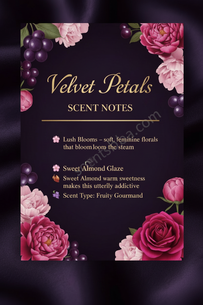 Velvet Petals scent card lavender and purple