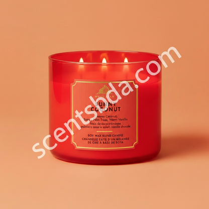 Sunny Coconut Candle - Solid Background with Watermark